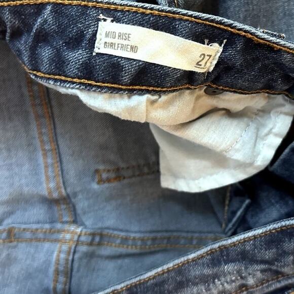 Harper Mid Rise Girlfriend jeans Size 27 Distressed denim - Picture 3 of 8